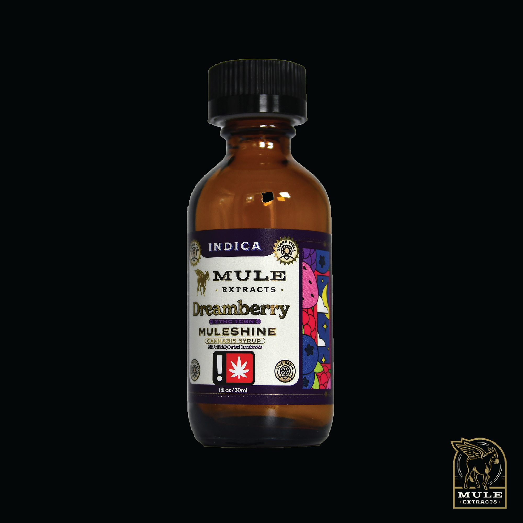 Photograph of product: 500mg Dreamberry 2:1 TH-oui:CBN Muleshine (Oui'd)