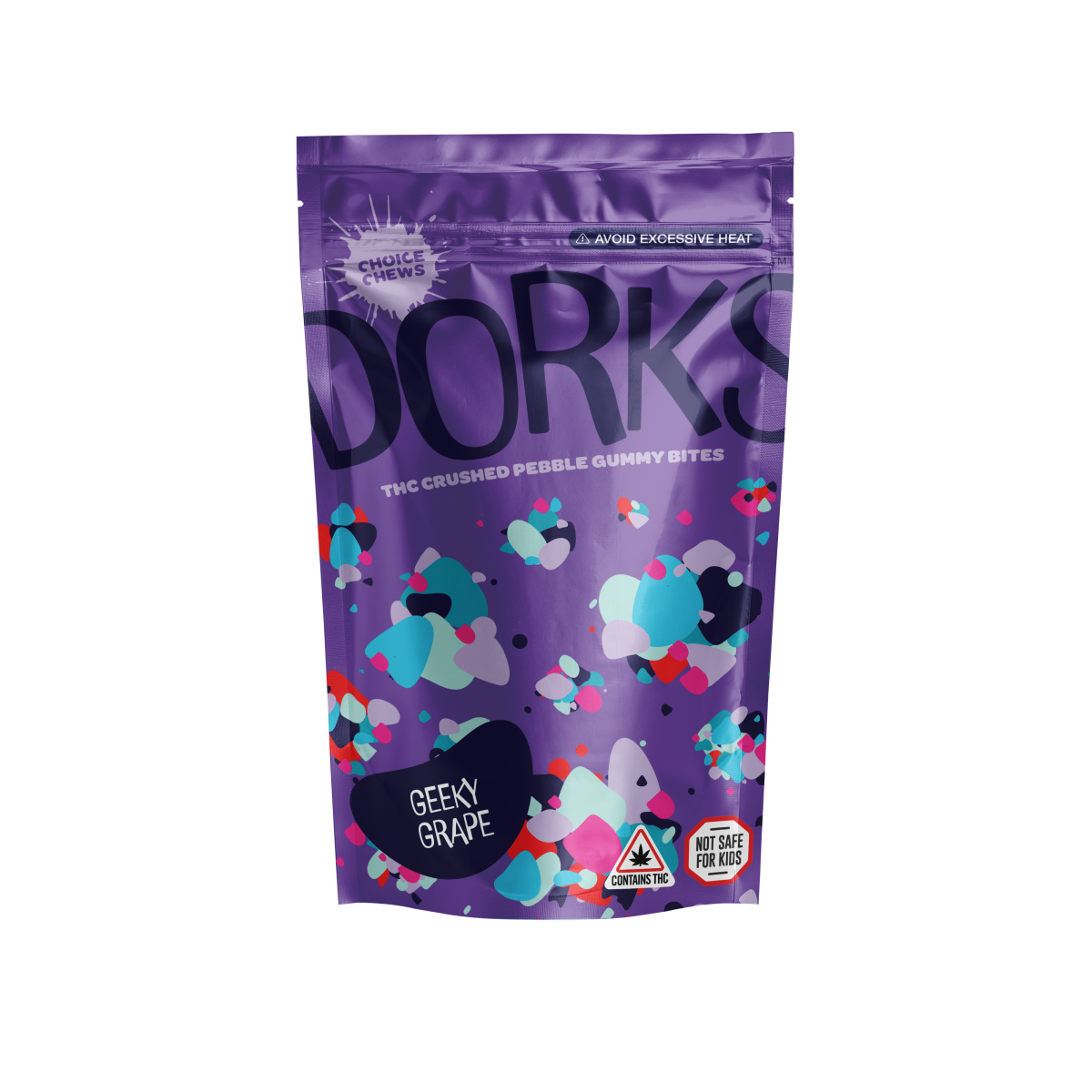 Photograph of product: Choice Chews Dorks Geeky Grape (I) 100MG  (3 for $24!)