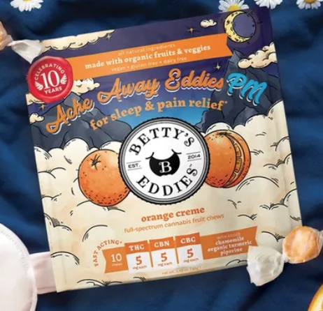 Photograph of product: Betty's Eddies Orange Creme Fruit Chews | 10pk