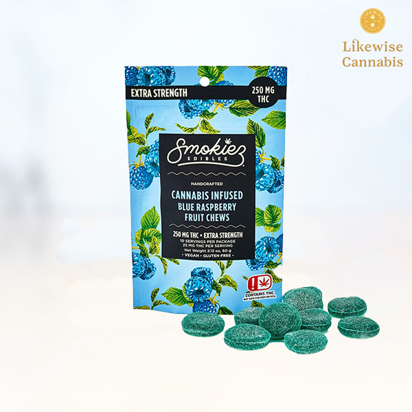 Photograph of product: 10-PACK 250MG BLUE RASPBERRY GUMMIES