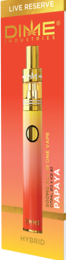Photograph of product: DIME Industries Papaya LR Disposable Vape