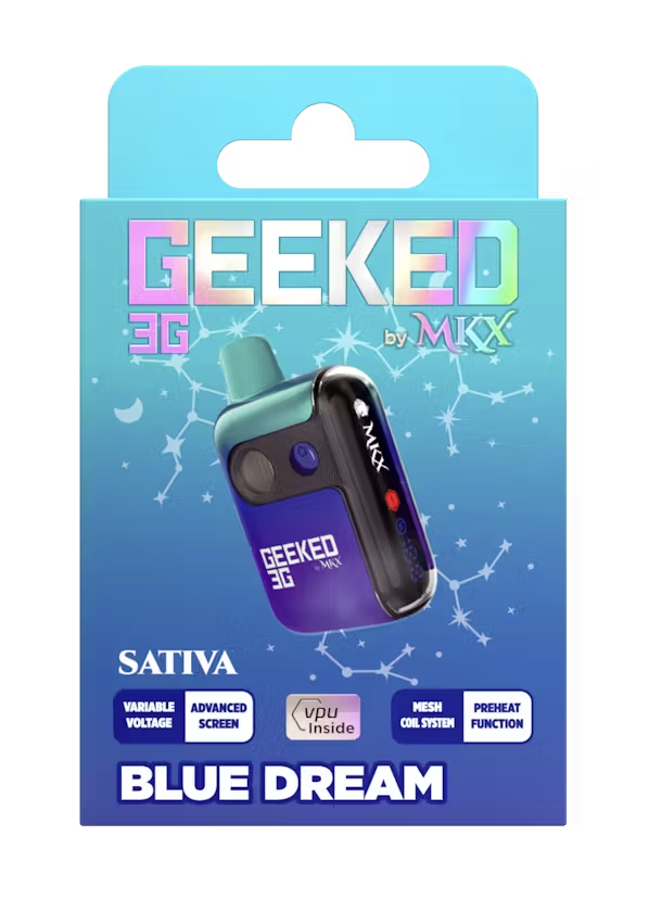 Photograph of product: Geeked | Blue Dream | 3g Disposable