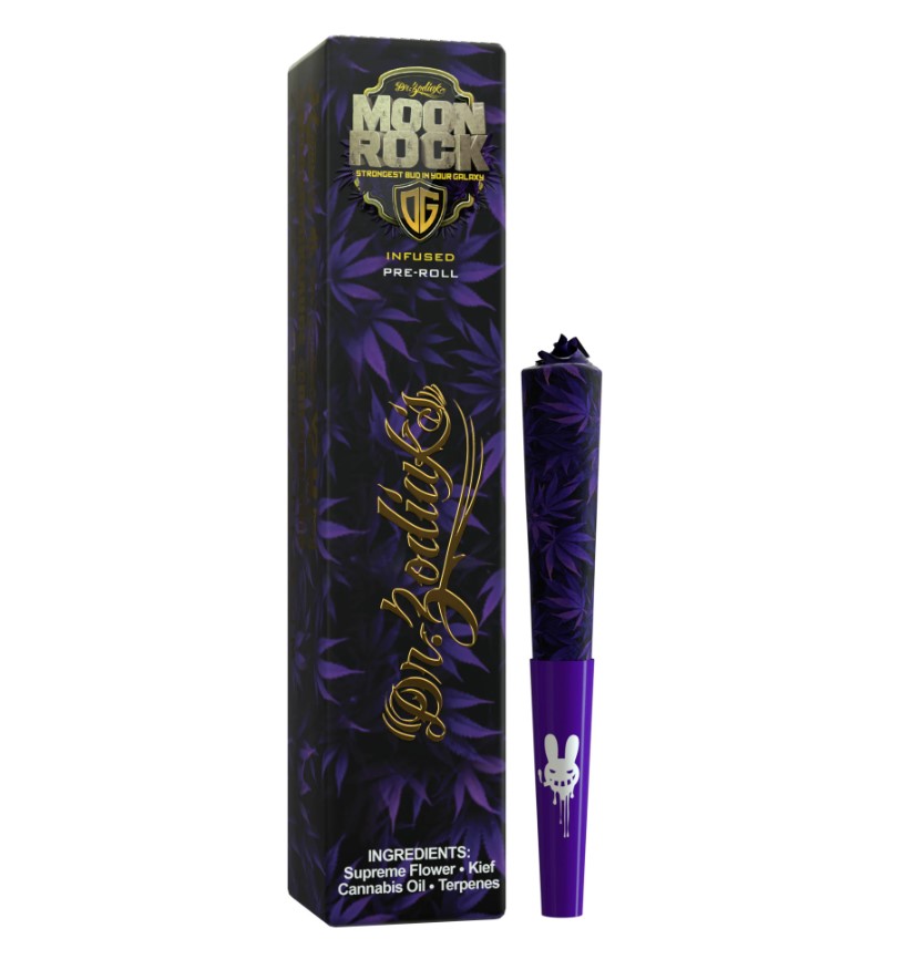 Photograph of Product: Dr. Zodiak Moonrock OG Infused Pre-Roll