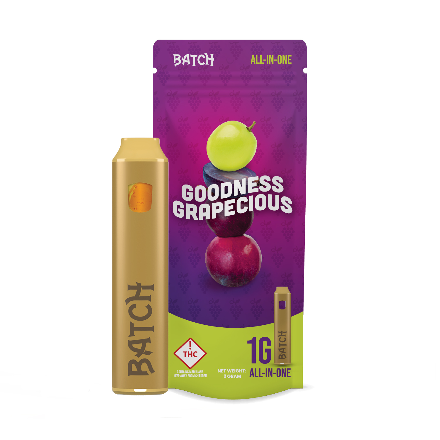 Photograph of product: Batch | AIO | Flavors Goodness Grapecious | 1 g