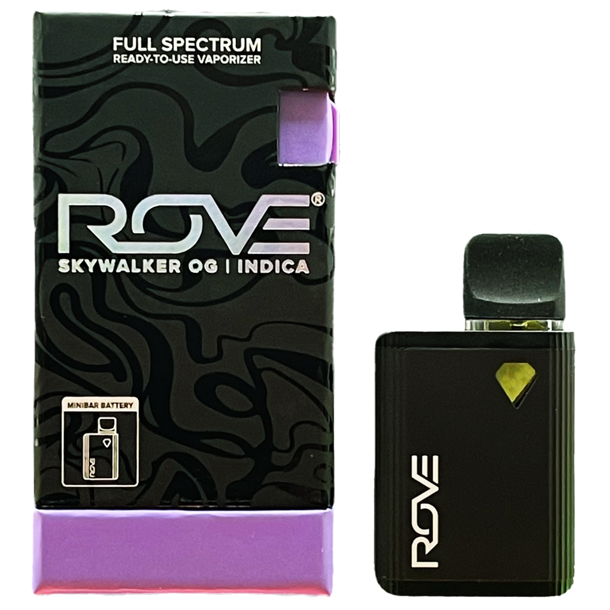 Photograph of product: Rechargeable MiniBar Pen | ROVE | Granddaddy Purp [Melted Diamonds]