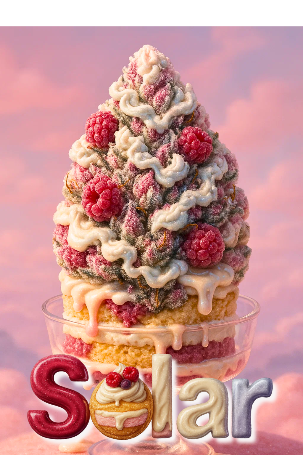 Photograph of product: Solar | Raspberry Parfait x Ice Cream Cake | 3.5g | 23.34% TAC