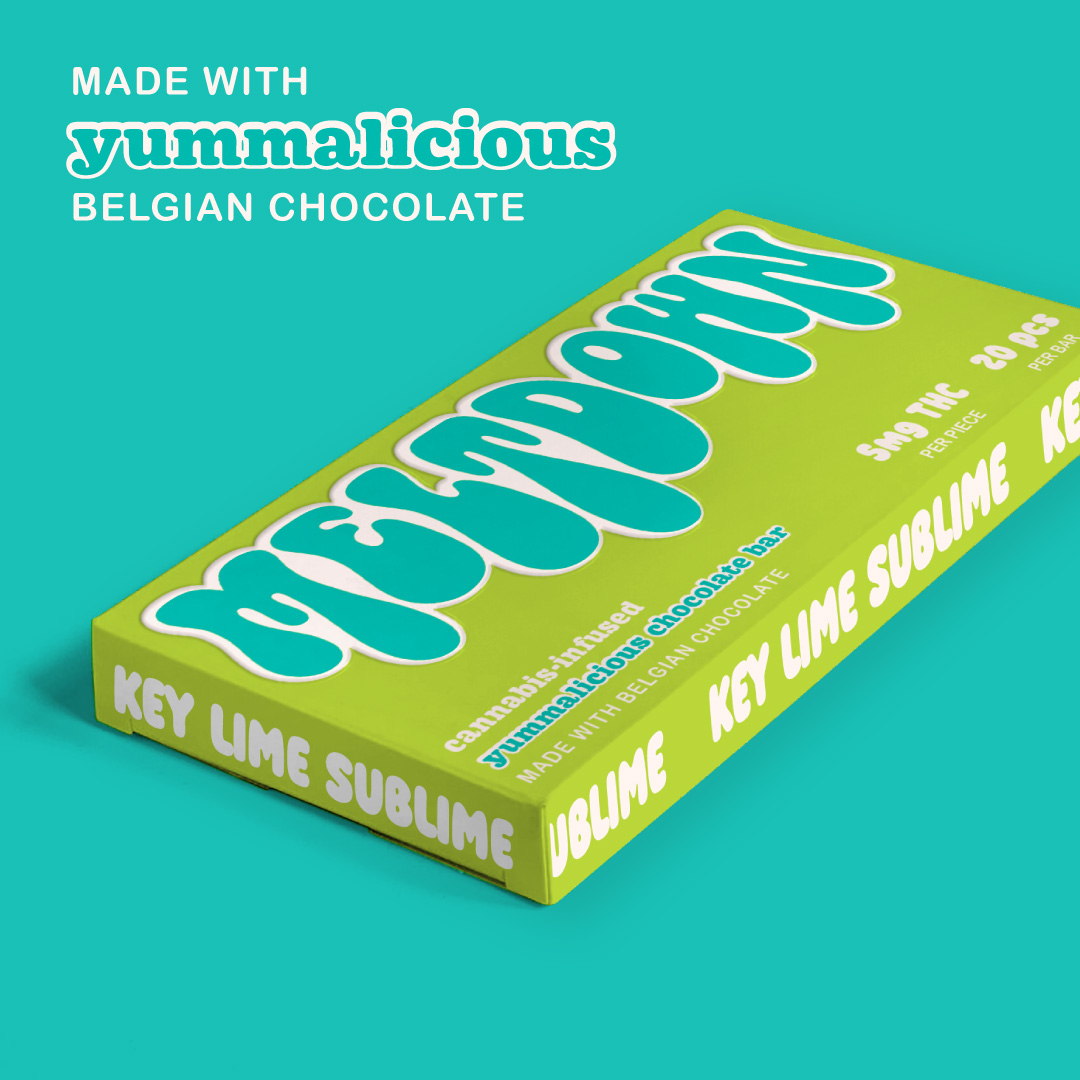 Photograph of product: Key Lime Pie - Chocolate Bar 20 pcs |100mg