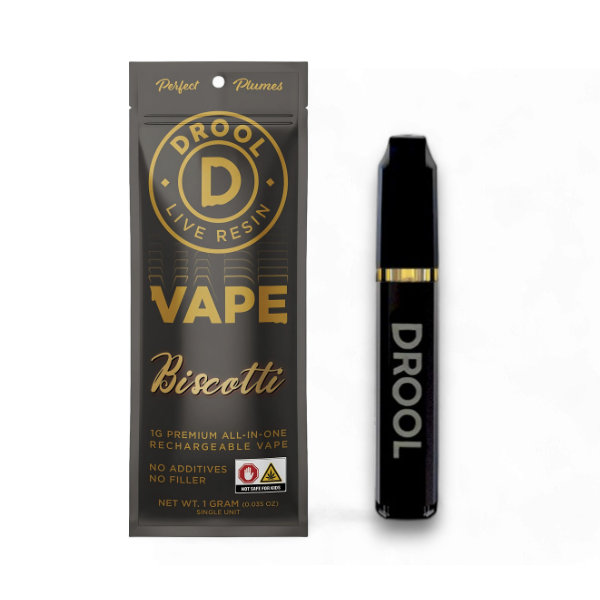 Photograph of product: Drool | Biscotti (I-H) Disposable Live Resin Vape | 1g