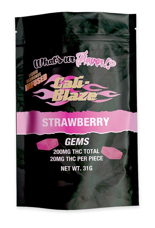 Photograph of product: Cali Blaze - 200MG Liquid Diamonds Infused Gems - Strawberry