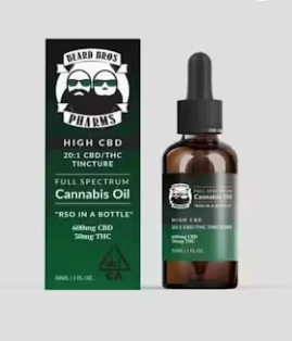 Photograph of product: Beard Bros Pharms | RSO 20:1 CBD | Full Spectrum Oil Tincture | 30ml
