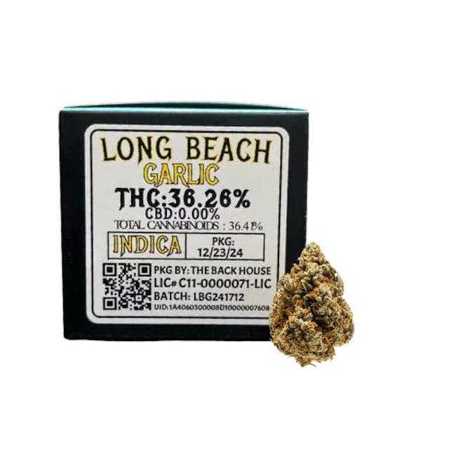 Photograph of product: Top Shelf | Long Beach Garlic | 3.5g | Flower - 