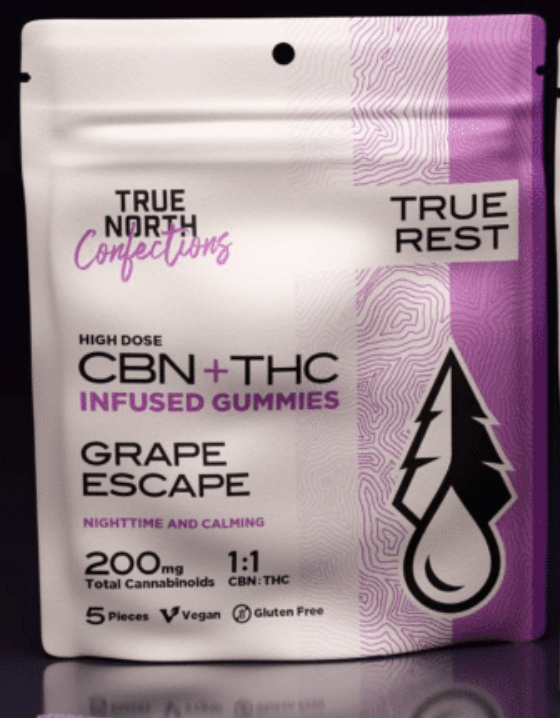 Photograph of product: 200mg | Grape Escape 100mg TH-oui : 100mg CBN  | Gummies