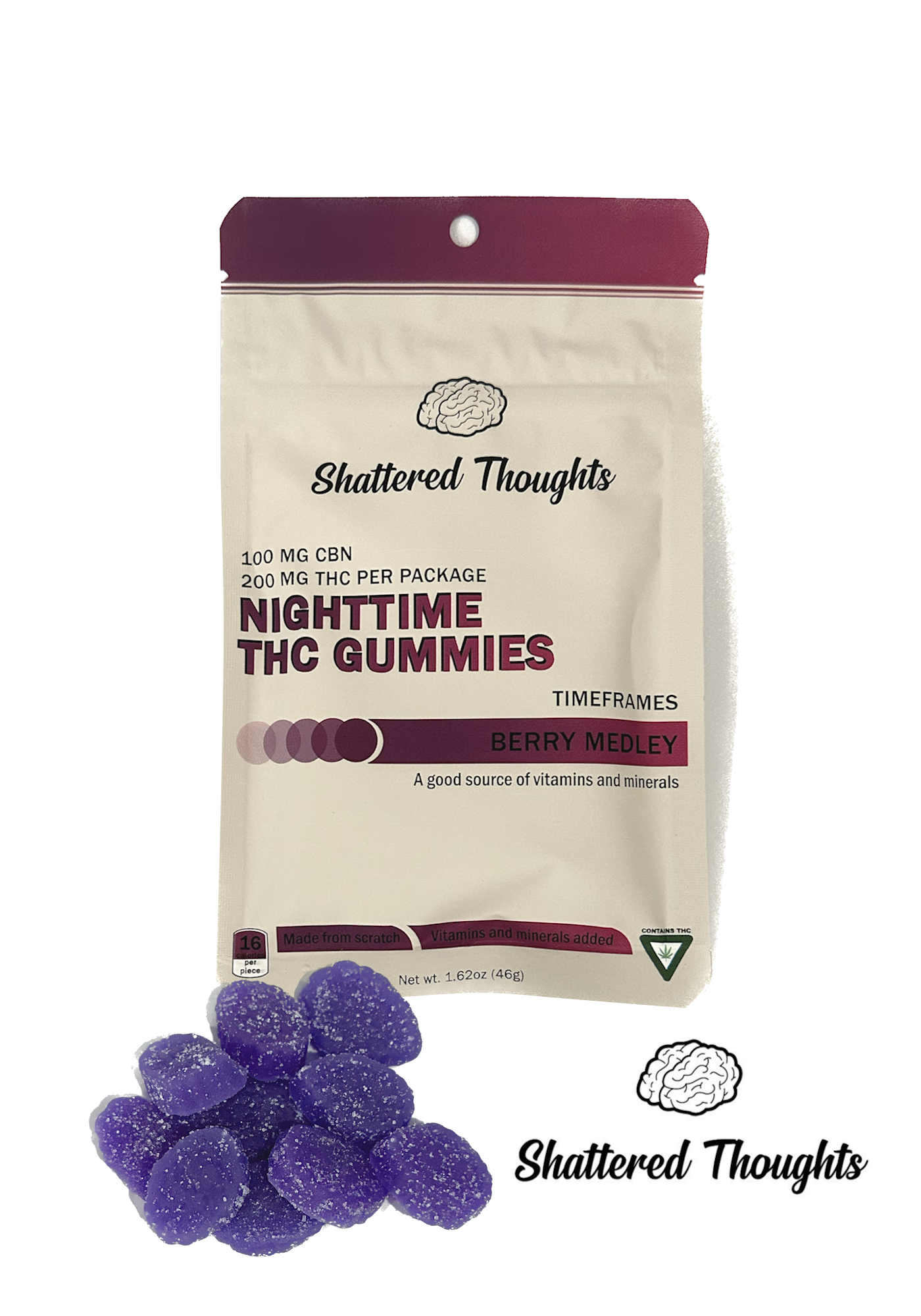 Photograph of product: Nighttime Berry Medley Gummies | 200mg