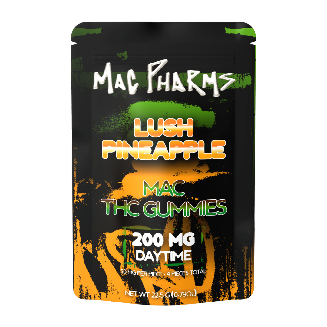 Photograph of product: Mac Pharms - 200mg Gummies - Lush Pineapple