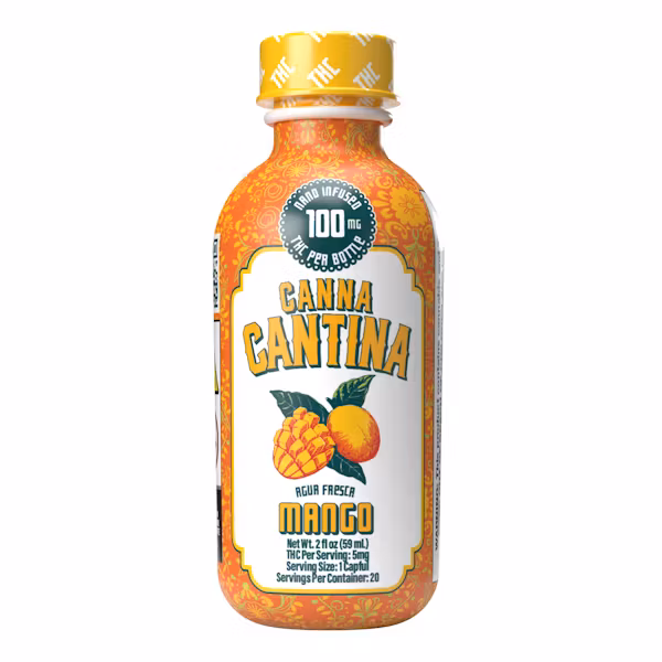 Photograph of product: Canna Cantina- Beverage- Mango- Infused Beverage Shot- 100mg
