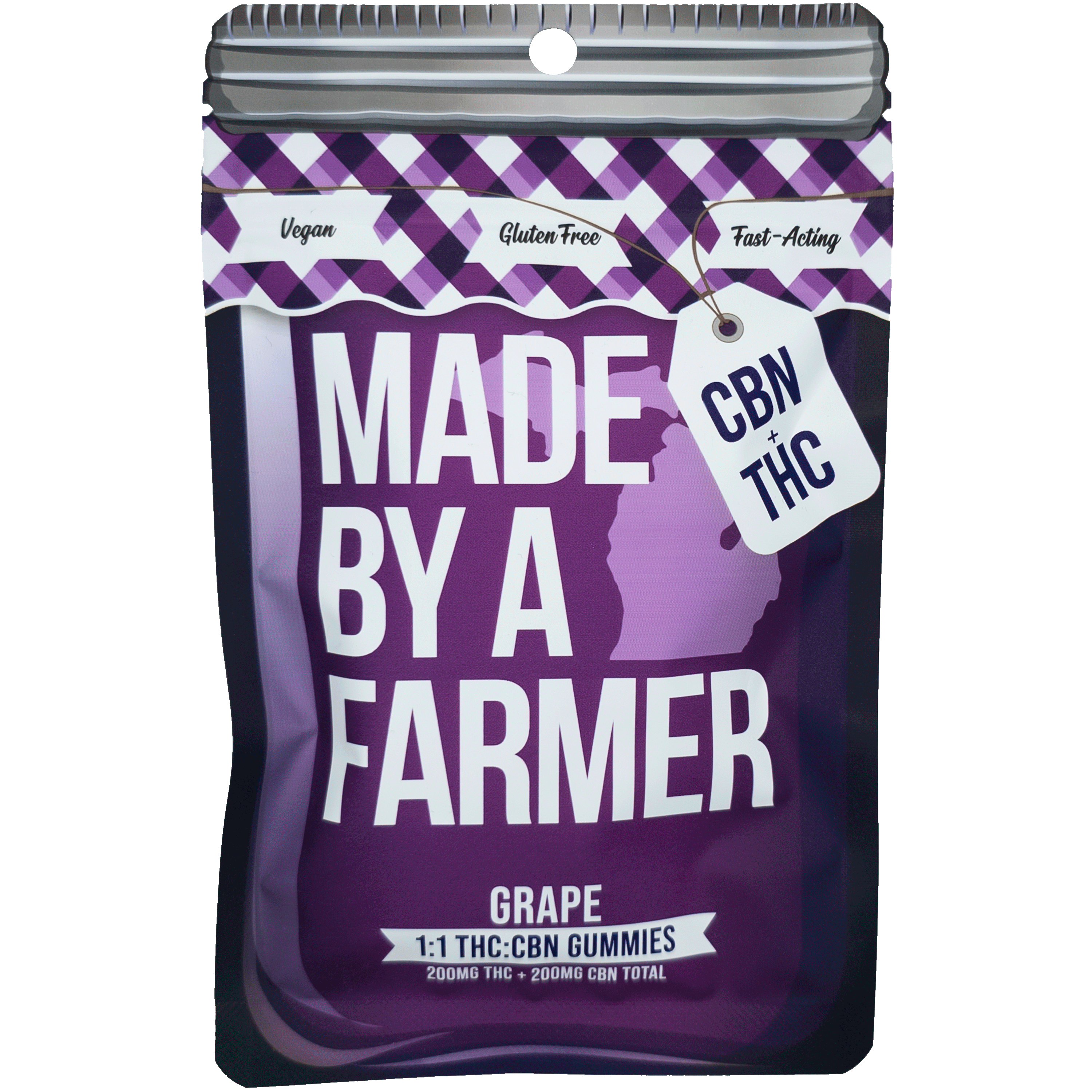 Photograph of product: Grape | 200MG TH-oui + 200MG CBN Full Spectrum Nano Vegan Gummies