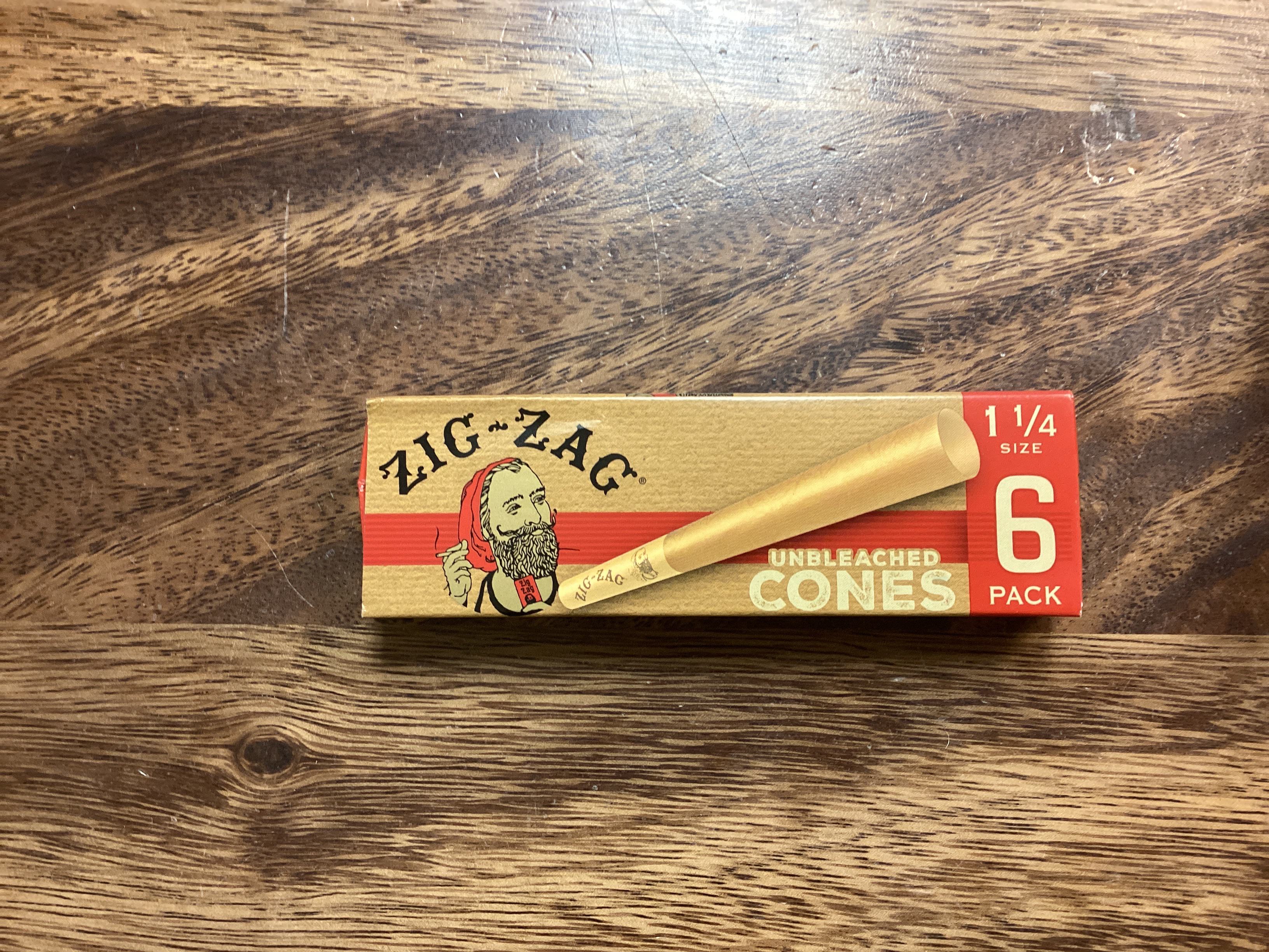 Photograph of product: ZigZag Unbleached Cones 1-1/4 6pk