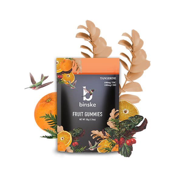 Photograph of product: Binske 1:1 Tangerine Fruit Gummies