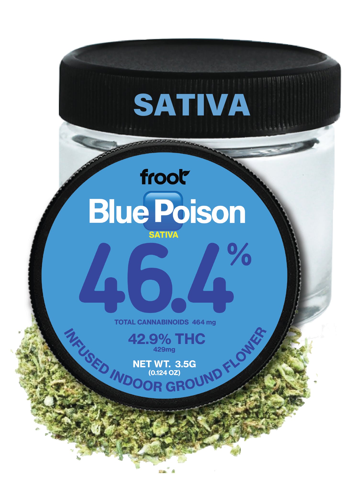 Photograph of product: Blue Poison Infused Grounds - Eighth
