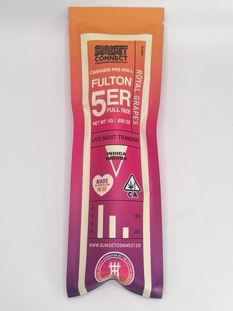 Photograph of product: Sunset Connect 1g Royal Grapes Preroll PD (UP)