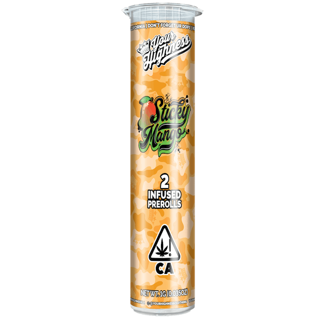 Photograph of product: Sticky Mango – Live au chocolat Infused Pre-Rolls .5g 2 Pack - 