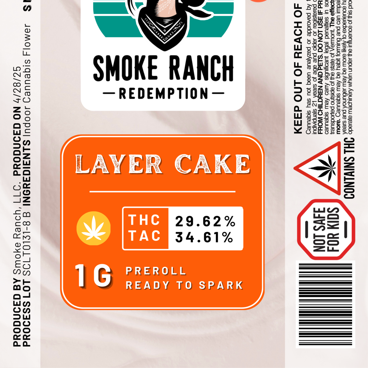Photograph of product: Single Pre-Roll | Layer Cake