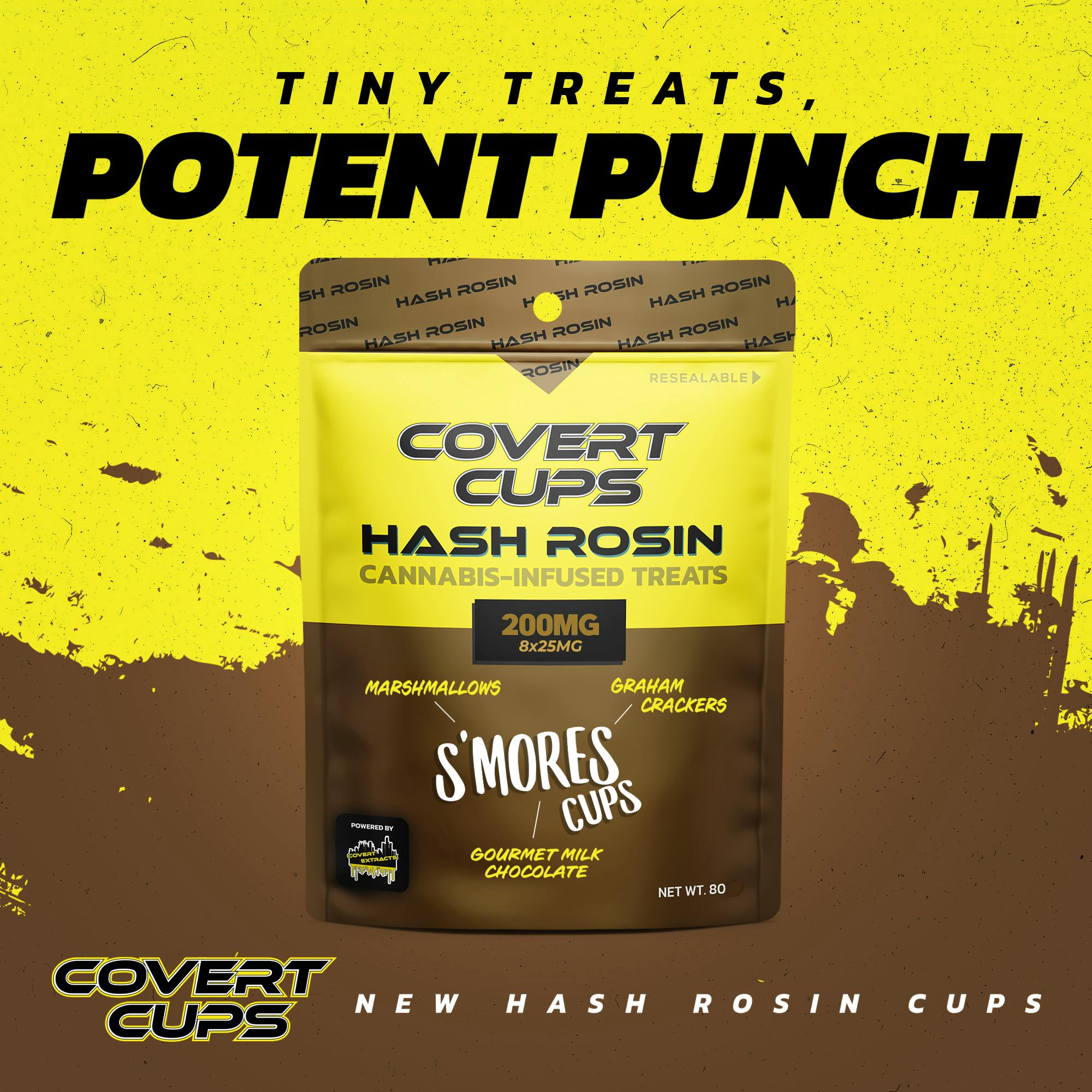 Photograph of product: Covert Cups - S'mores - au chocolat Rosin - 200mg