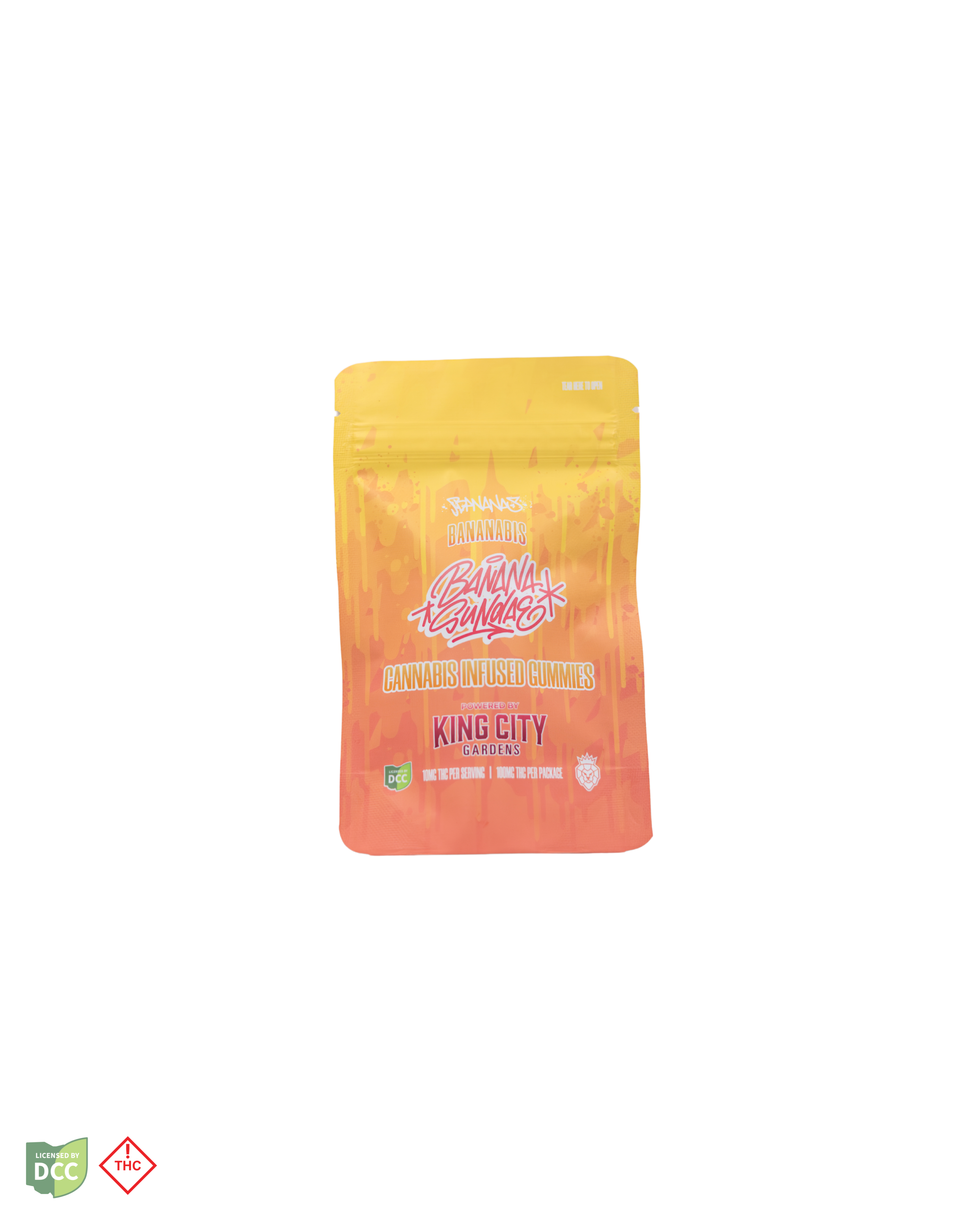 Photograph of product: Bananabis: Banana Sundae - Gummies 10pk 98mg