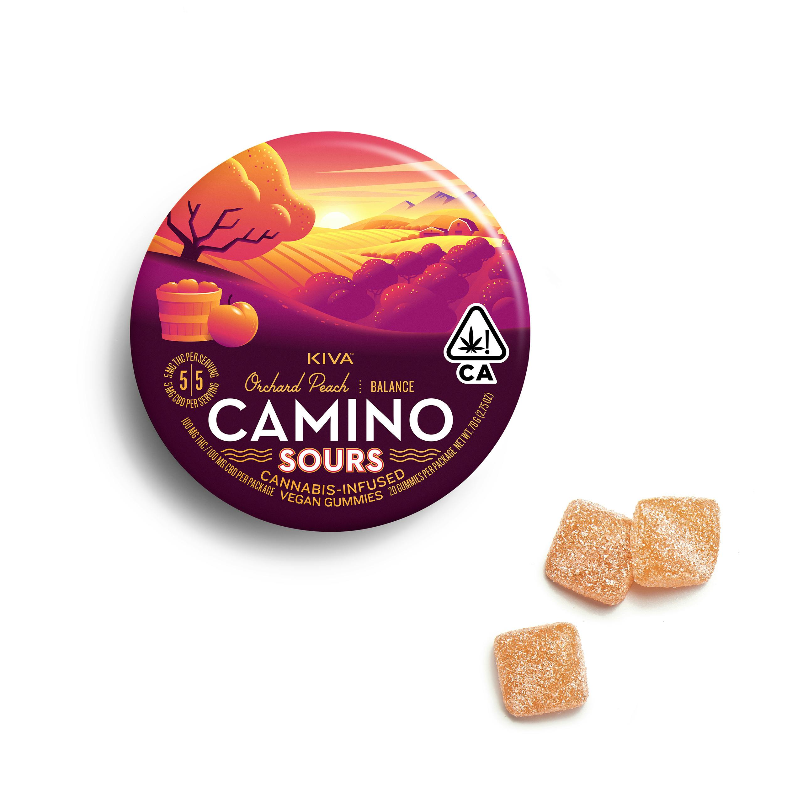 Photograph of product: Camino Sours - Orchard Peach 200mg Gummies