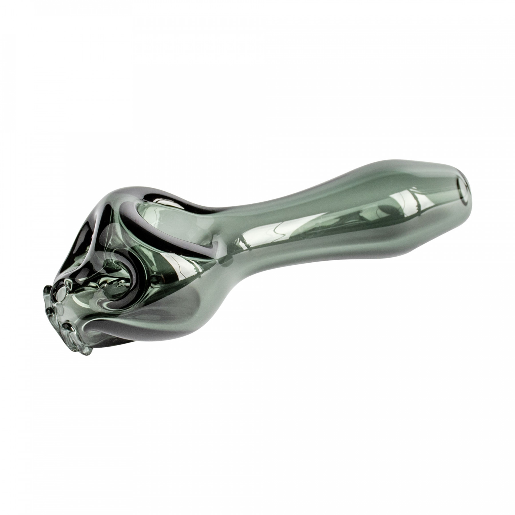 Photograph of product: Red Eye Glass 4.25" Skull Hand Pipe - Smoke