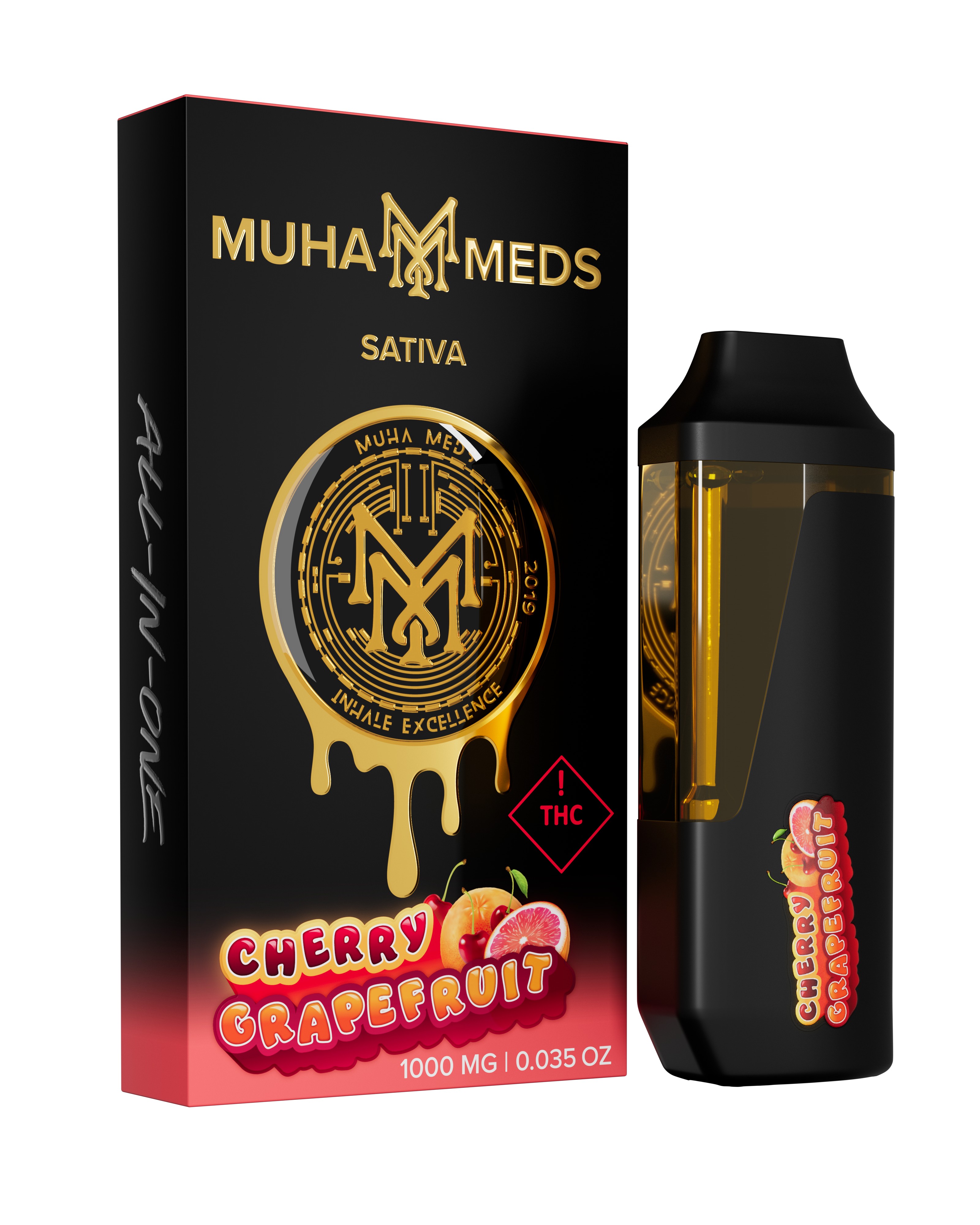 Photograph of product: Cherry Grapefruit Muha Meds Disposable