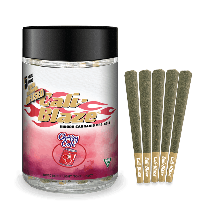 Photograph of product: Cali Blaze | .7g 5pk Infused | Cherry Cola