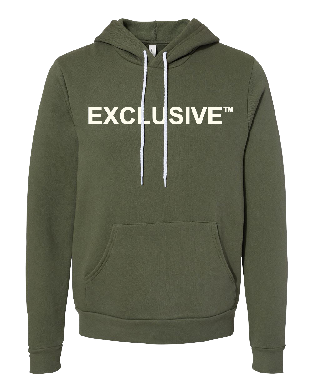 Photograph of product: Exclusive White Logo Army Green Hoodie - 2XL