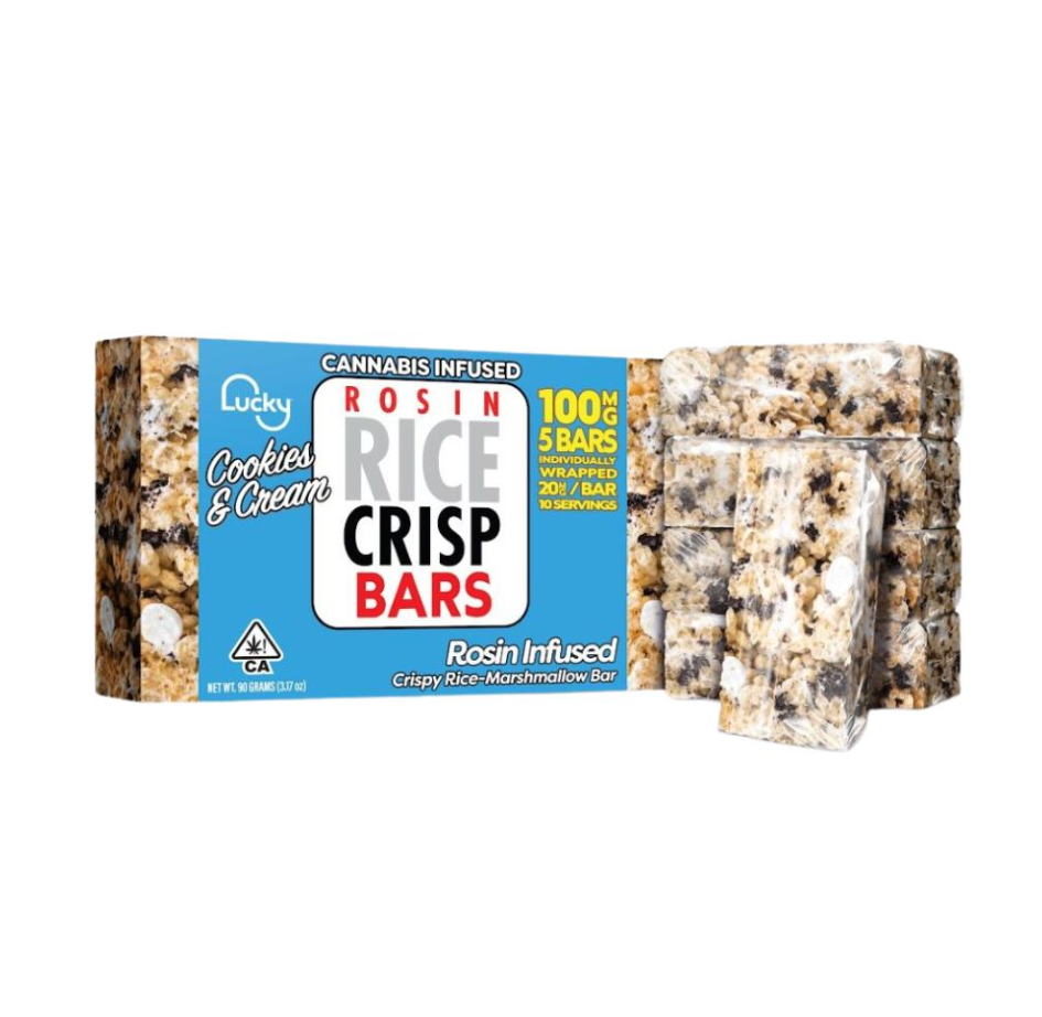 Photograph of product: Froot Lucky Crispy Rice Bars Cookies & Cream (Rosin) 100mg