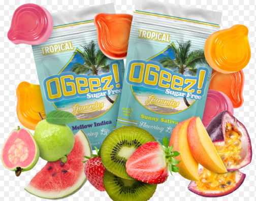Photograph of product: OGZ: Sugar Free Tropical Sat 100mg