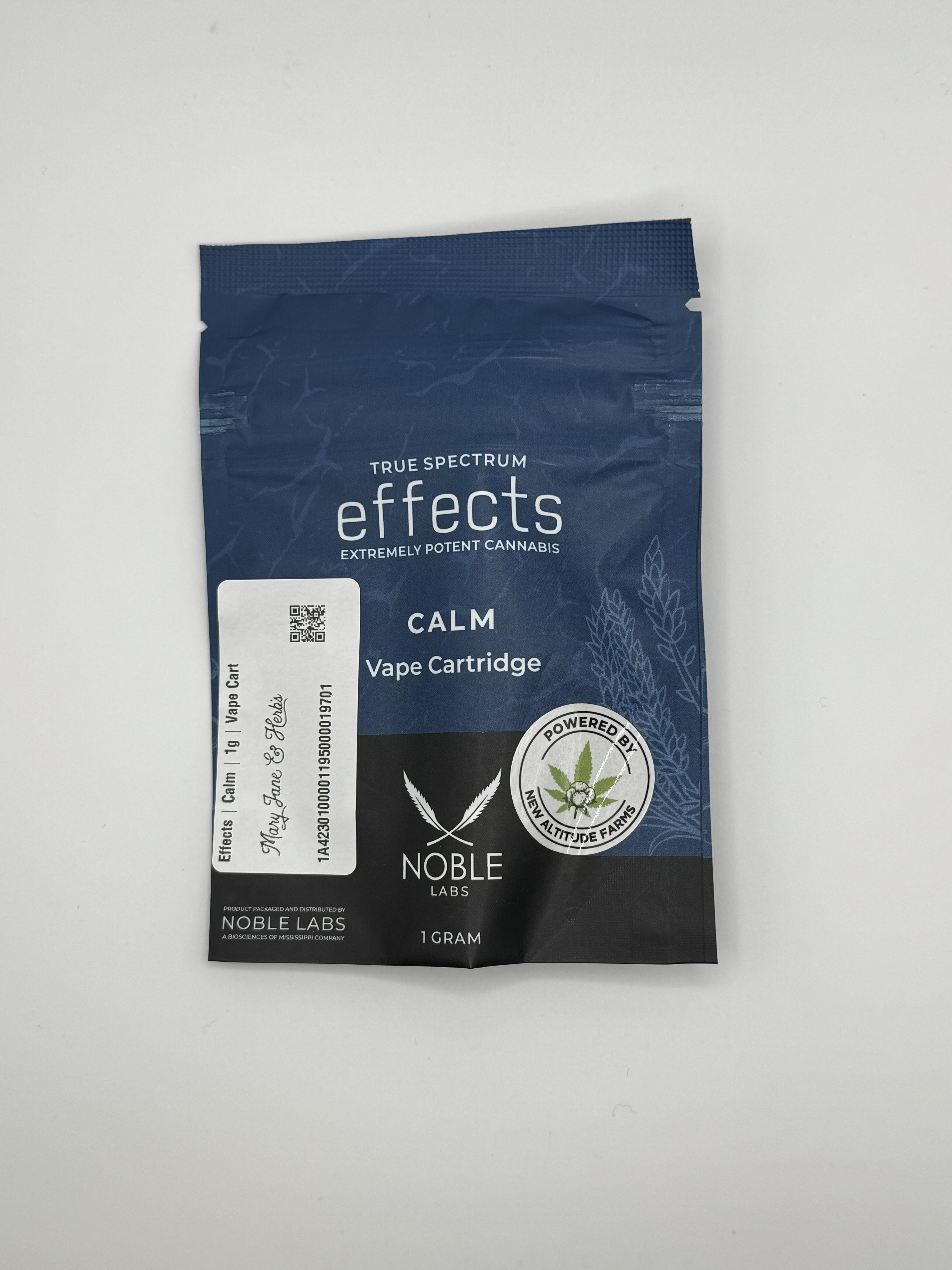 Photograph of product: Effects | Calm Vape Cart