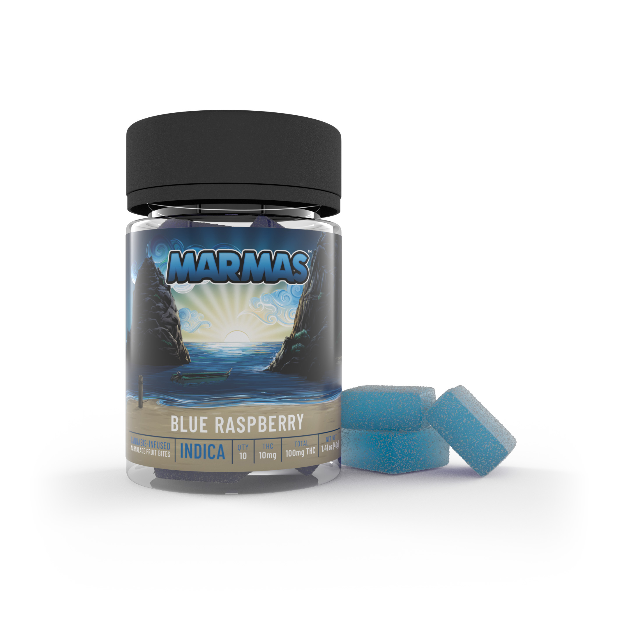 Photograph of product: Blue Raspberry Oui'd Gummies 10pk | 100mg