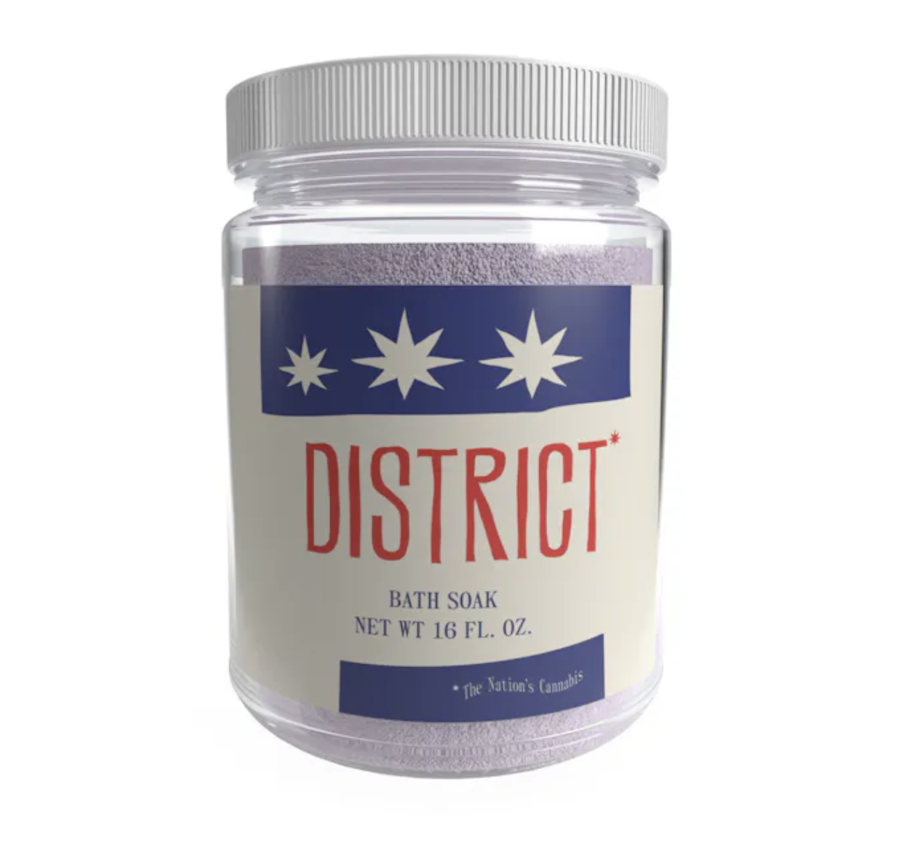 Photograph of product: District Oui'd Lavender Bath Soak 16oz Jar