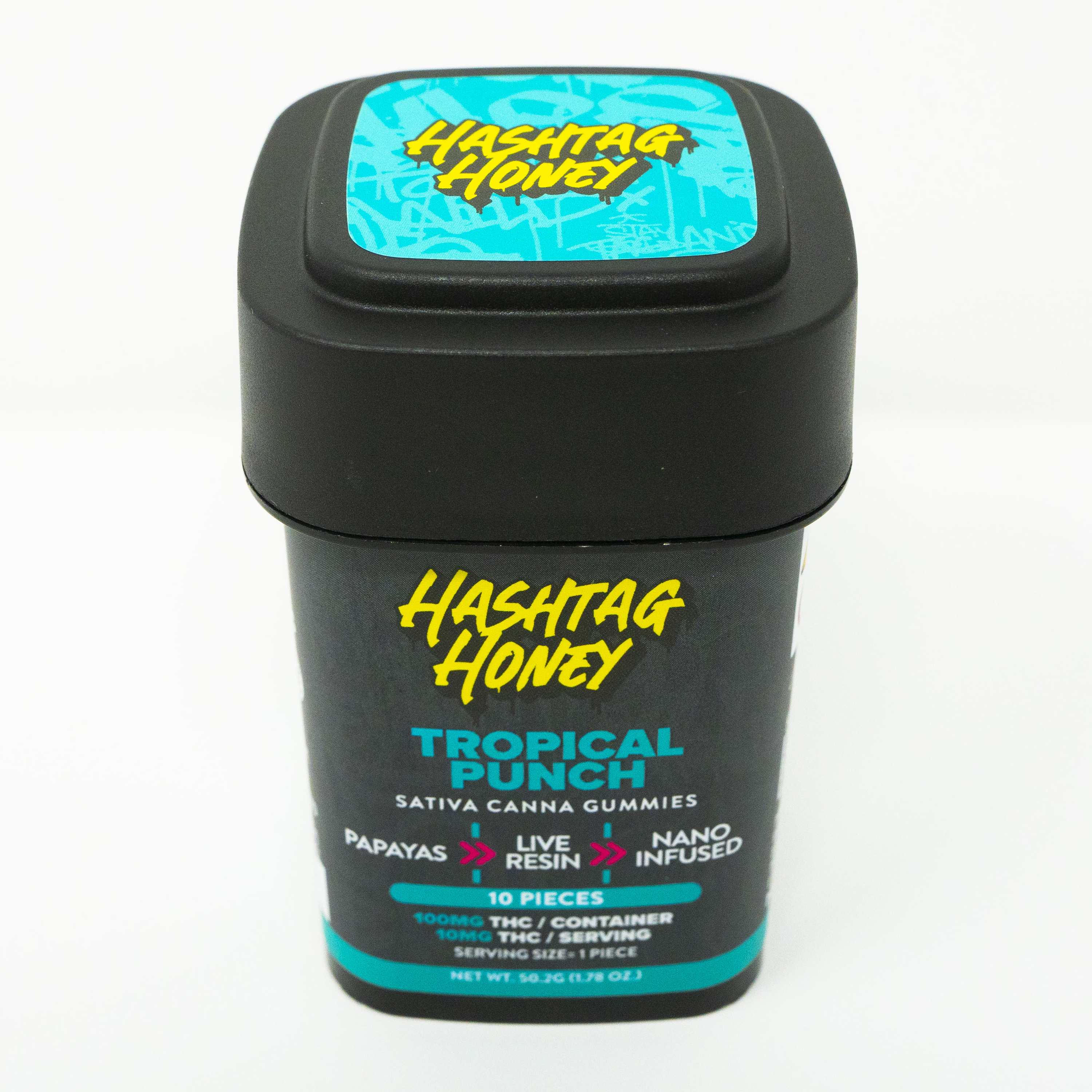 Photograph of product: au chocolattag Honey | Tropical Punch | Gummies | 100mg
