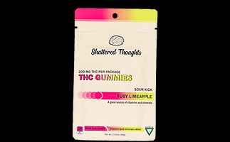 Photograph of product: Shattered Thoughts - Ruby Limeapple Gummies 200mg