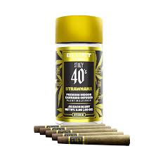 Photograph of product: 40's Strawnana Infused Mini Blunts 5Pk 2.5g