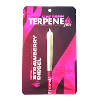 Photograph of product: Terpene Sticks Strawberry Diesel Infused Preroll Rec