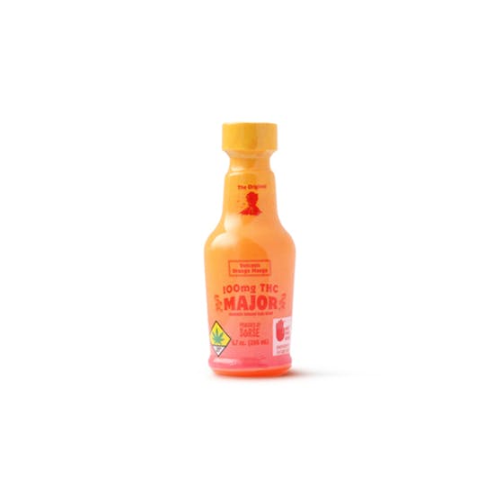 Photograph of product: Major- Oui'd-Infused Fruit Drink | Volcanic Orange Mango 100mg TH-oui