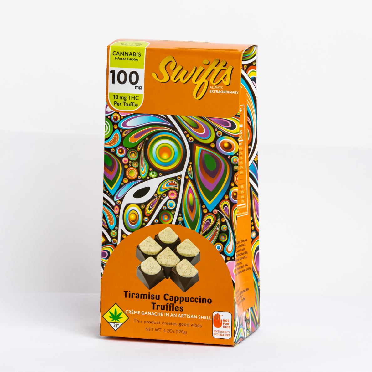Photograph of product: Swifts | Tiramisu Cappuccino Truffles | 10pk | 100mg TH-oui