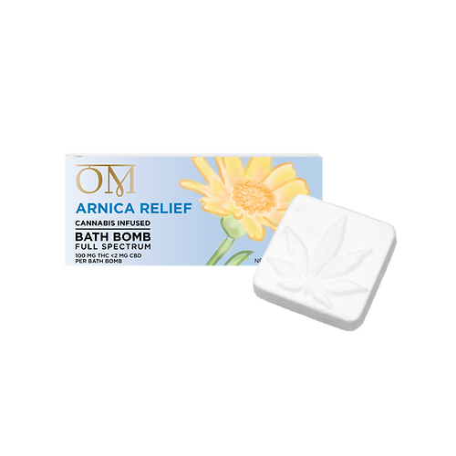 Photograph of product: OM Living | Arnica Relief Bath Bomb (100mg)
