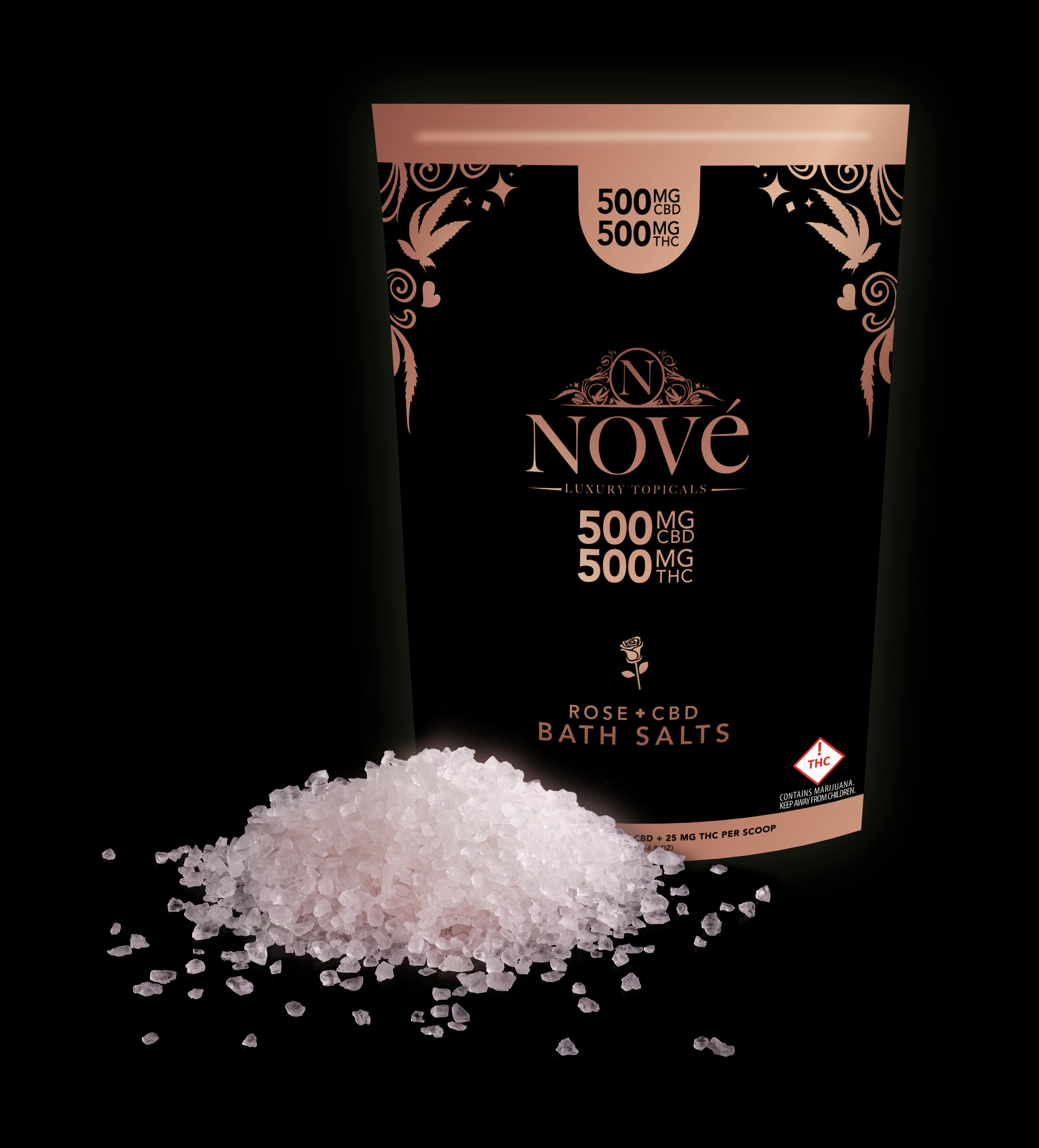 Photograph of product: Nove Rose Bath Salts 1:1 500mg