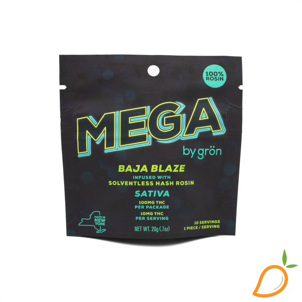 Photograph of product: 100mg Baja Blaze Rosin Mega Pearl Gron