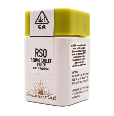 Photograph of product: Emerald Bay Extracts | Tropical Cherries | 100mg : 10pk | RSO Full Spectrum Tablets | 1000mg