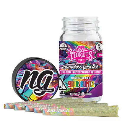 Photograph of product: SOUR R**** - 0.5G 5PK INFUSED