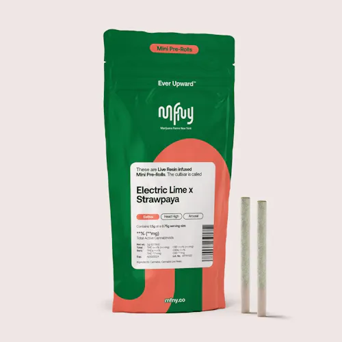 Photograph of product: Electric Lime X Strawpaya | Live Resin Infused Pre-Rolls 1.5g